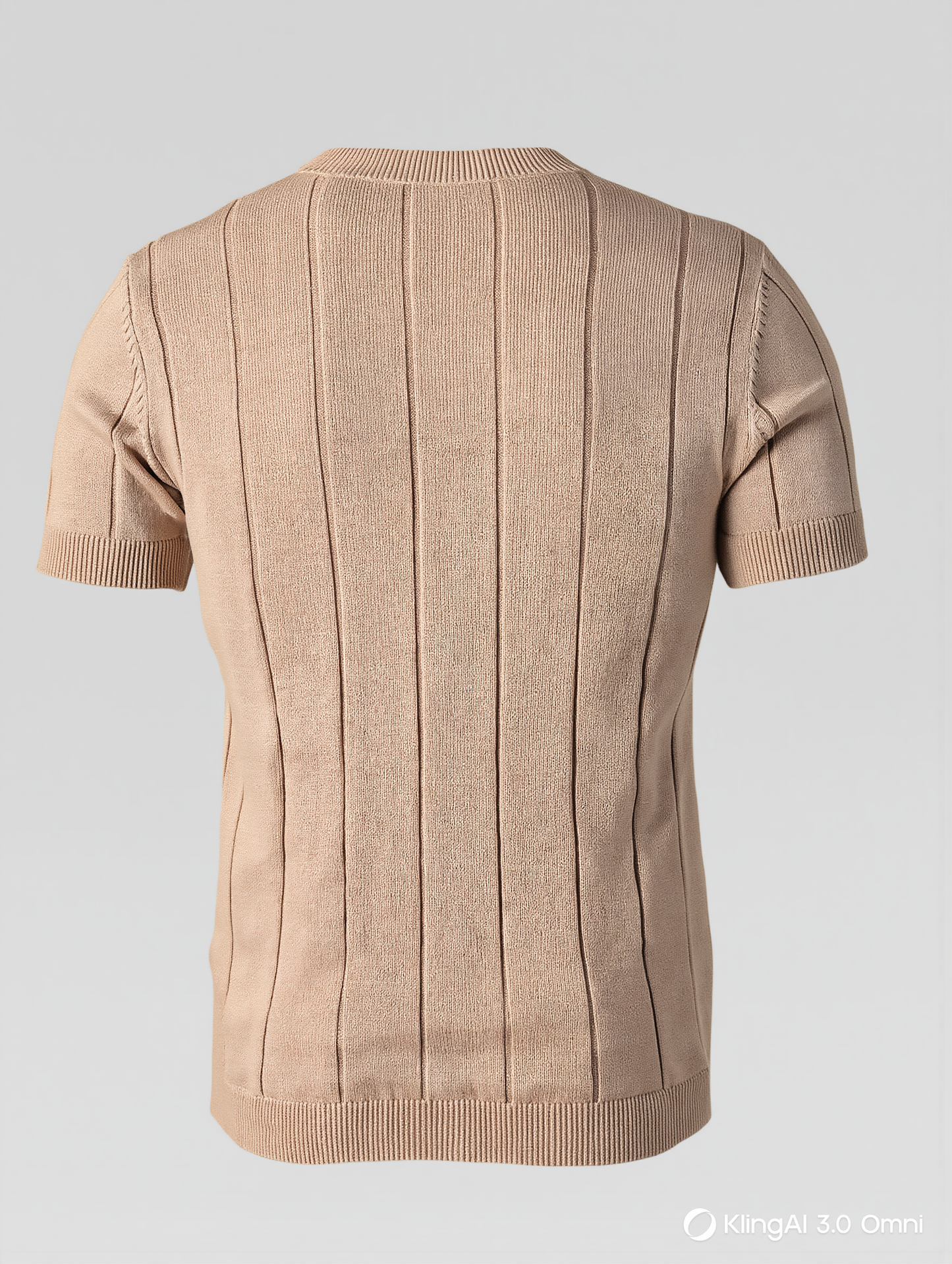 Textured ribbed knit t-shirt