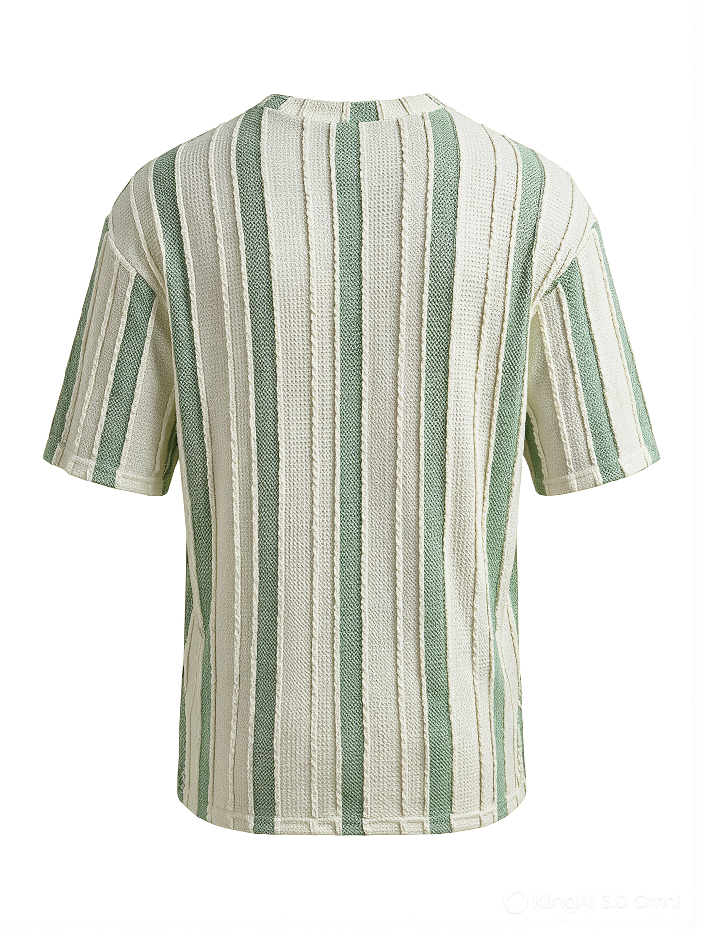 Striped textured knit t-shirt