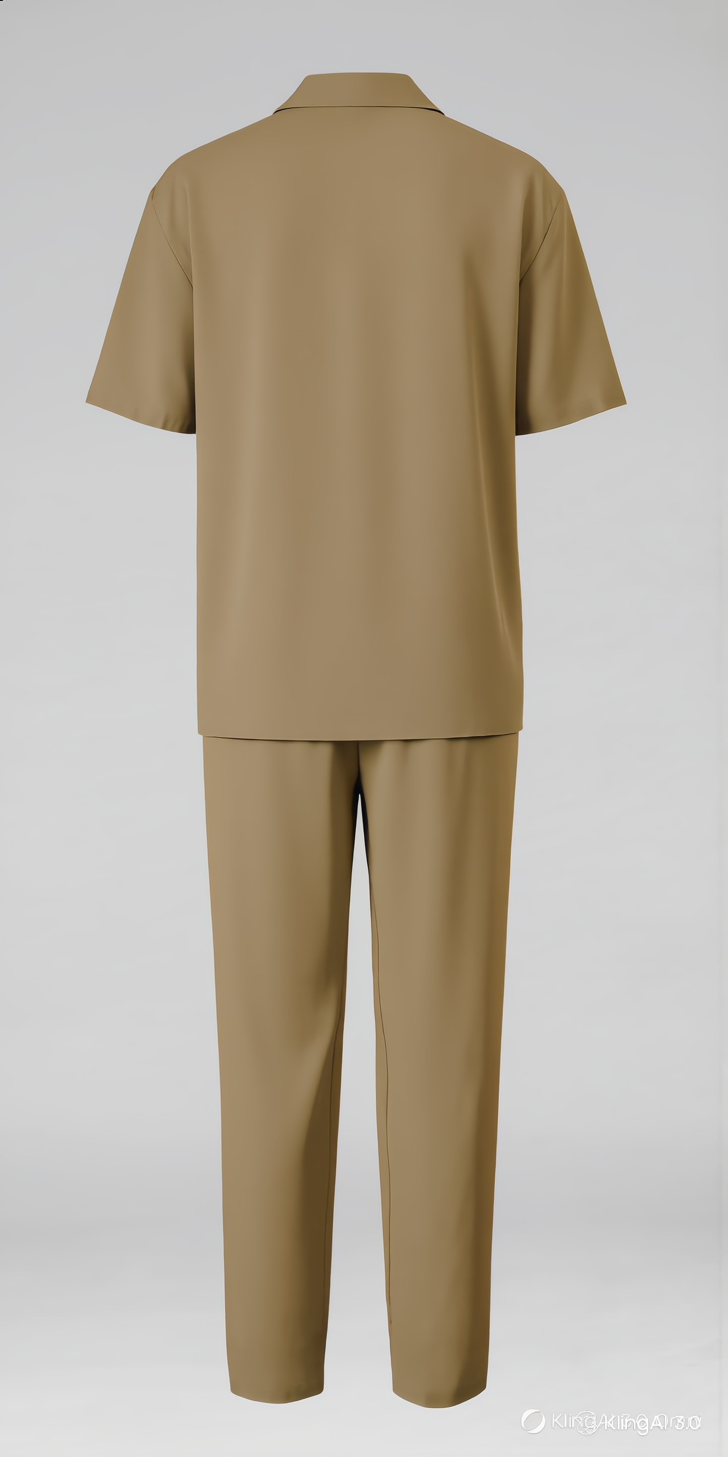 Camp Collar Shirt and Trousers Two-Piece Set
