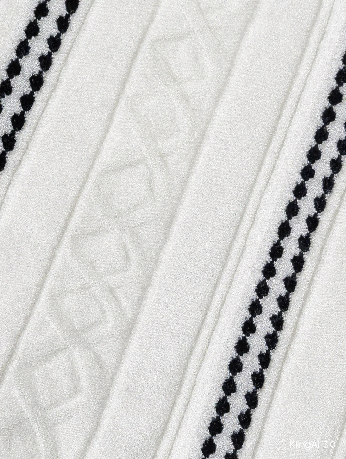 Contrasting Striped Polo Shirt — Black/White