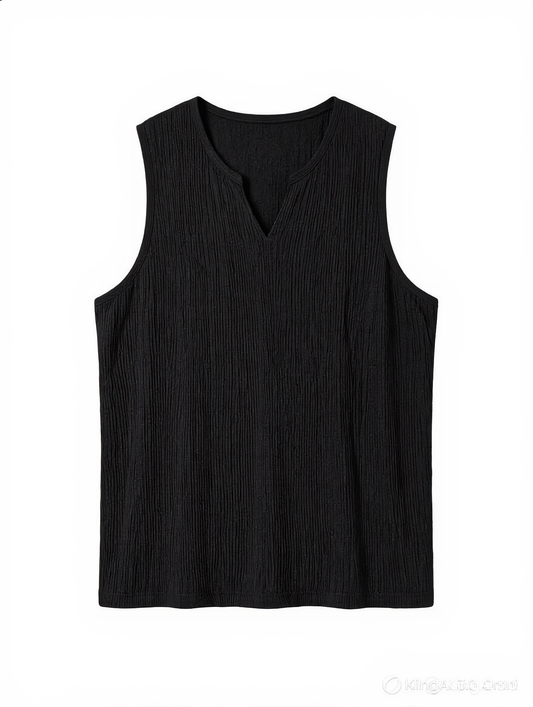 Sleeveless criss-cross knit top