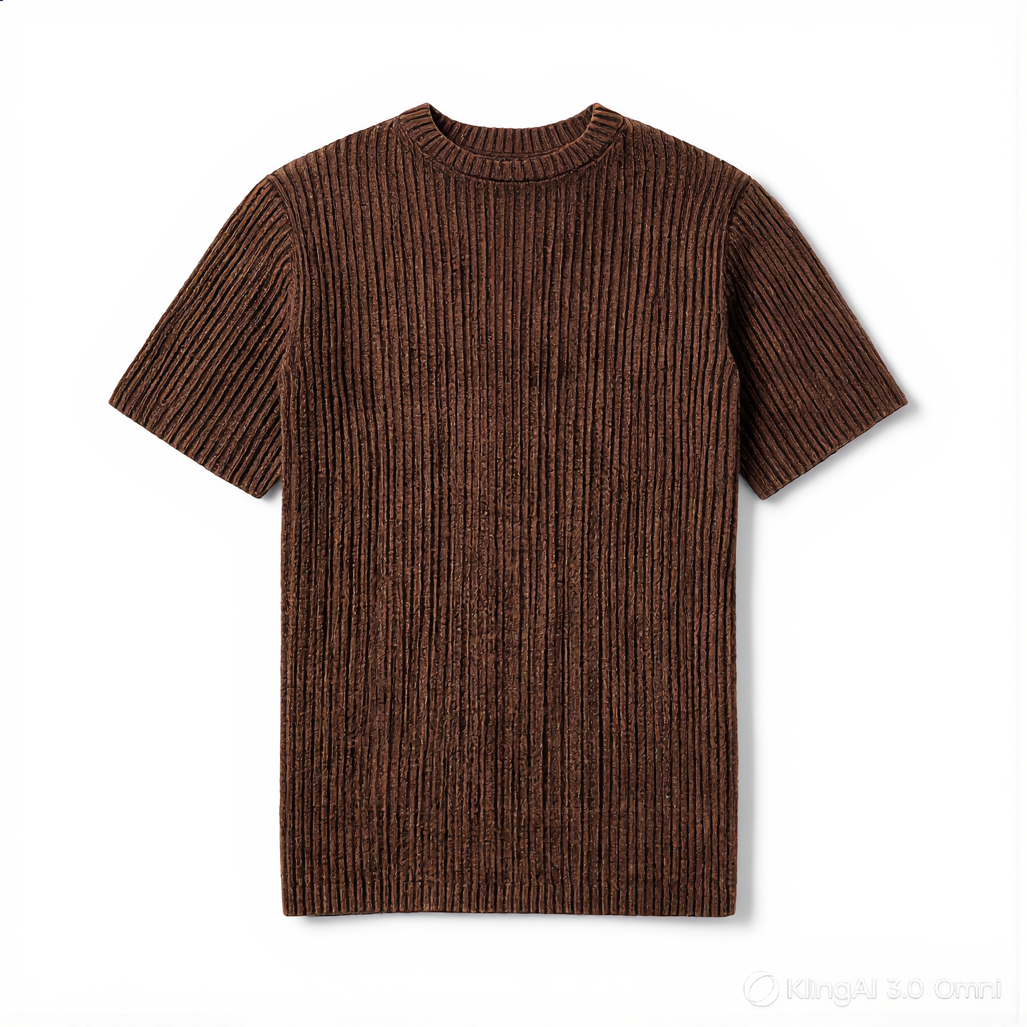 Ribbed Textured Knit T-Shirt