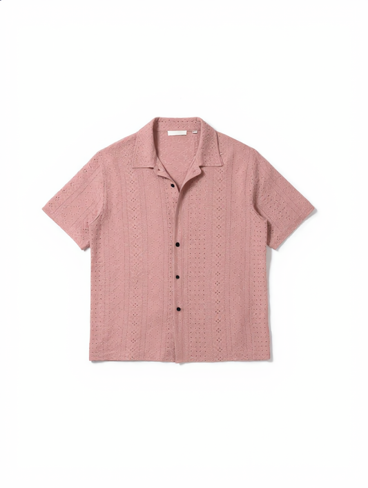 Openwork Camp Collar Shirt